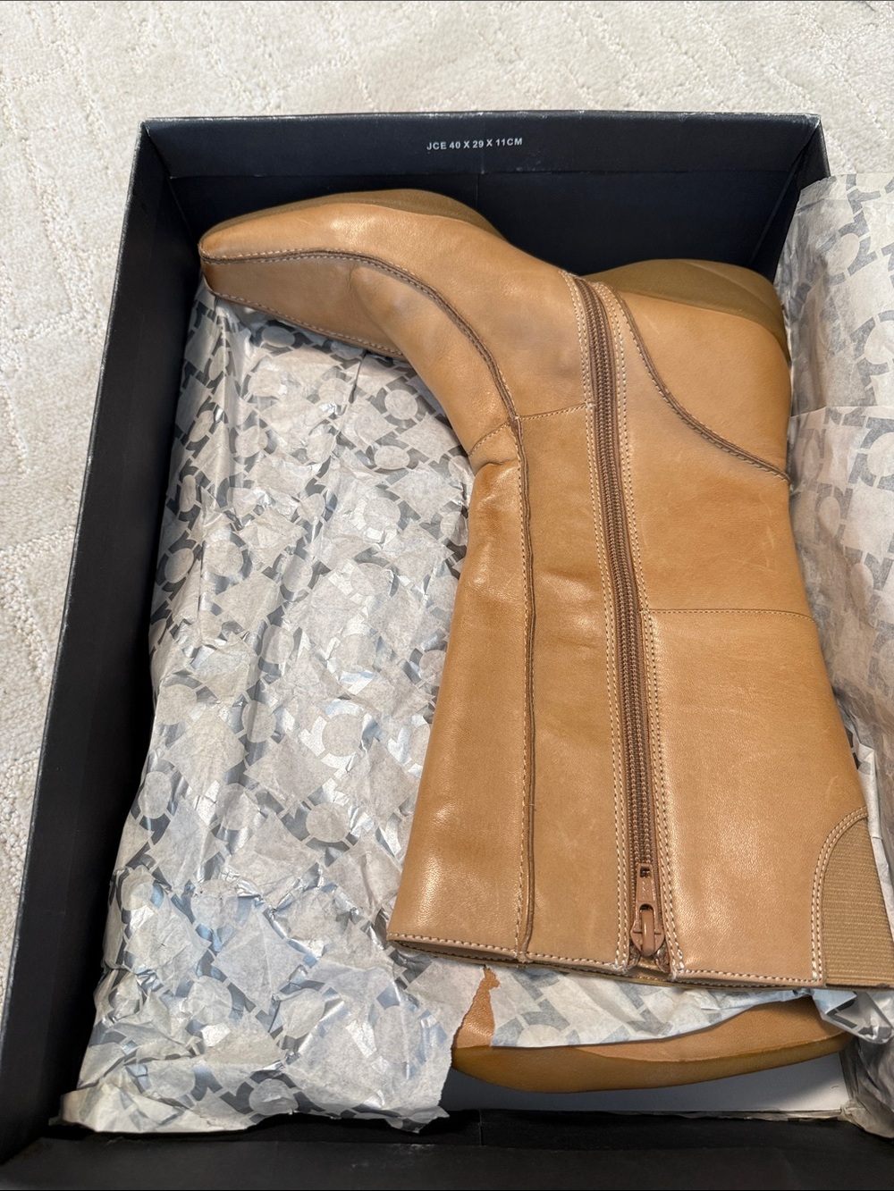 Kenneth Cole Reaction Tan Leather Knee Boots - Picture 8 of 8